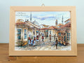 Macedonian Corner Picture Graph in a wooden frame