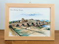 Macedonian Corner Picture Graph in a wooden frame