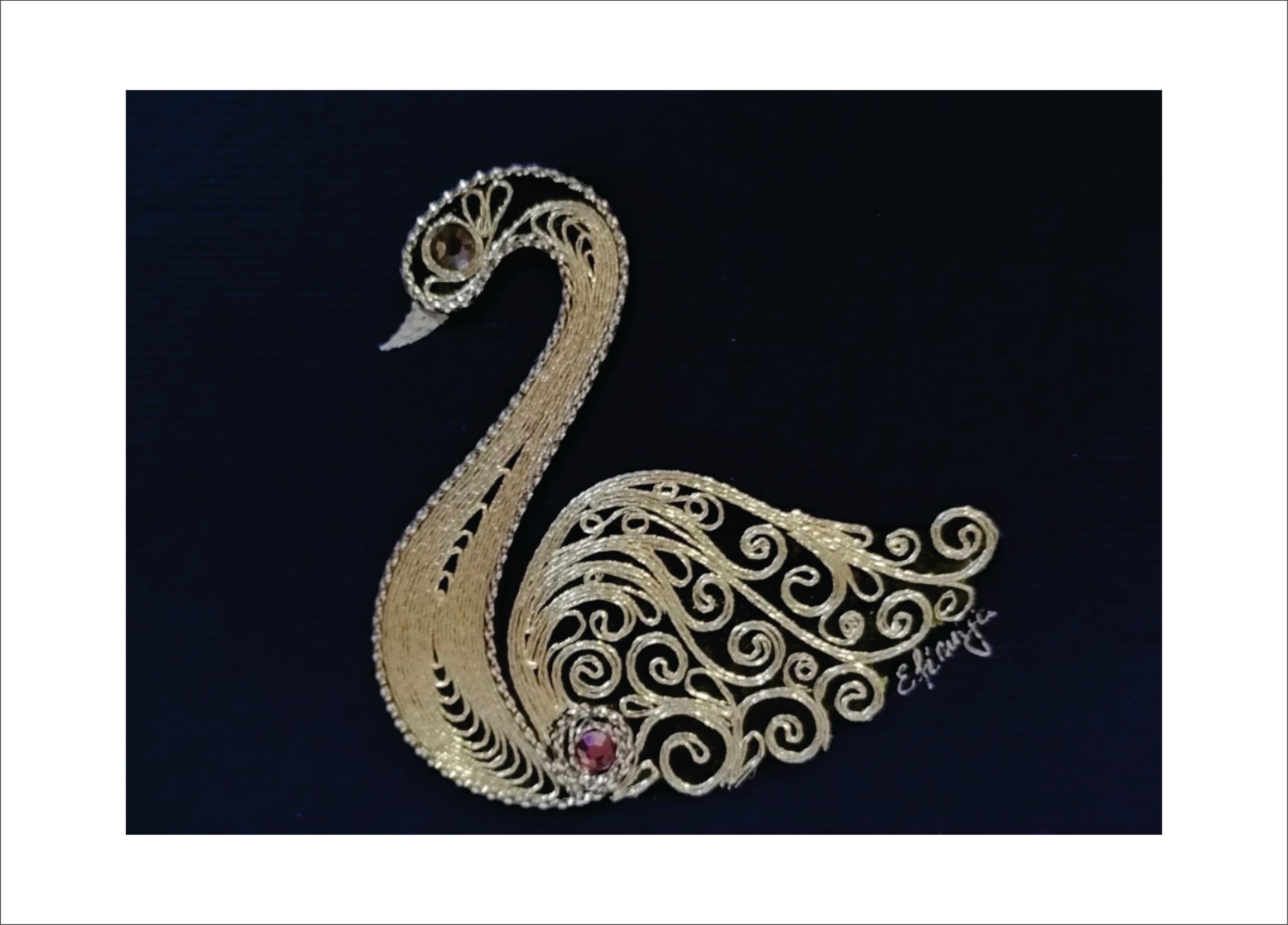 Macedonian Corner Magnet made in filigree technique of card end