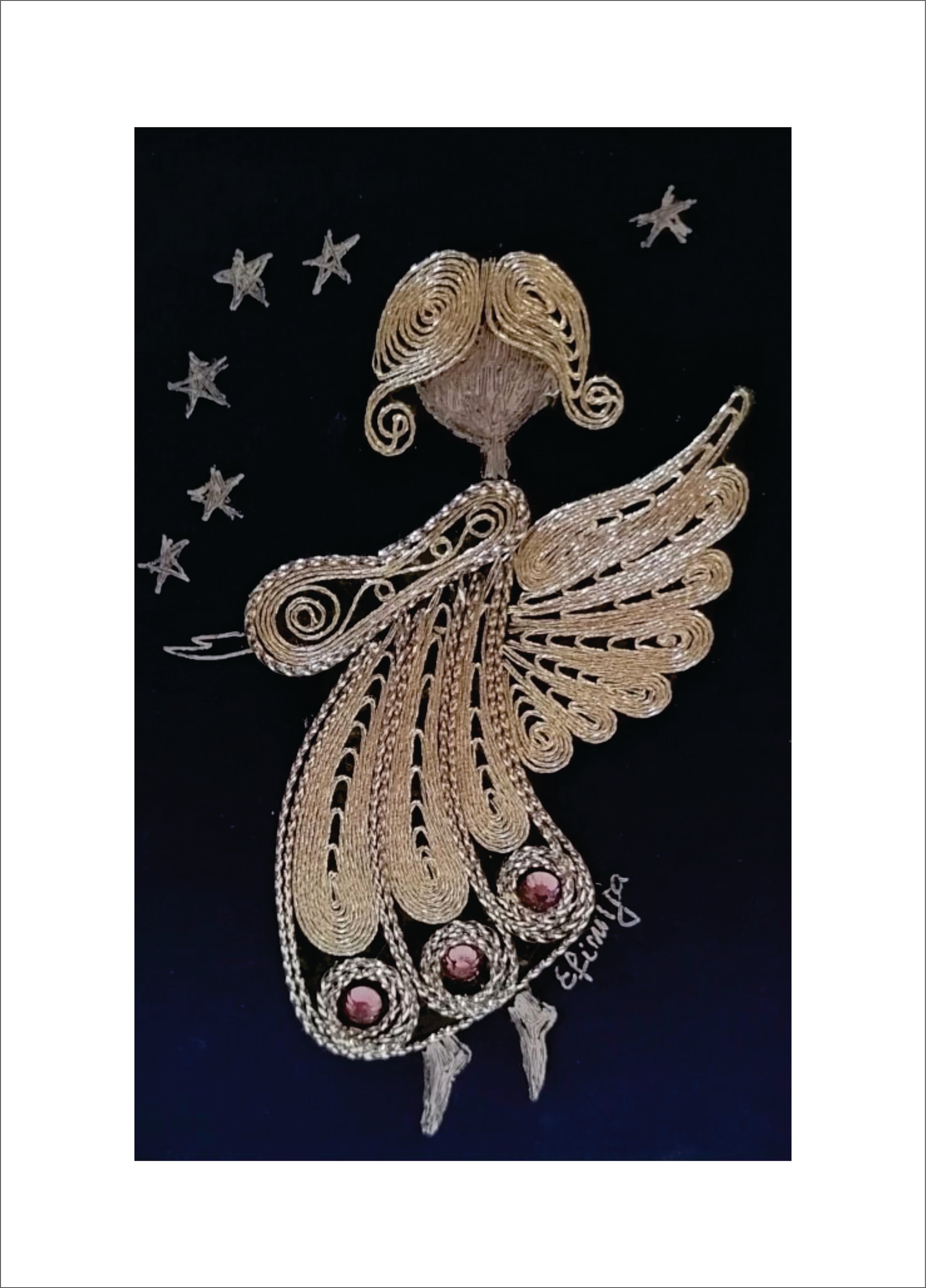 Macedonian Corner Magnet made in filigree technique of card end