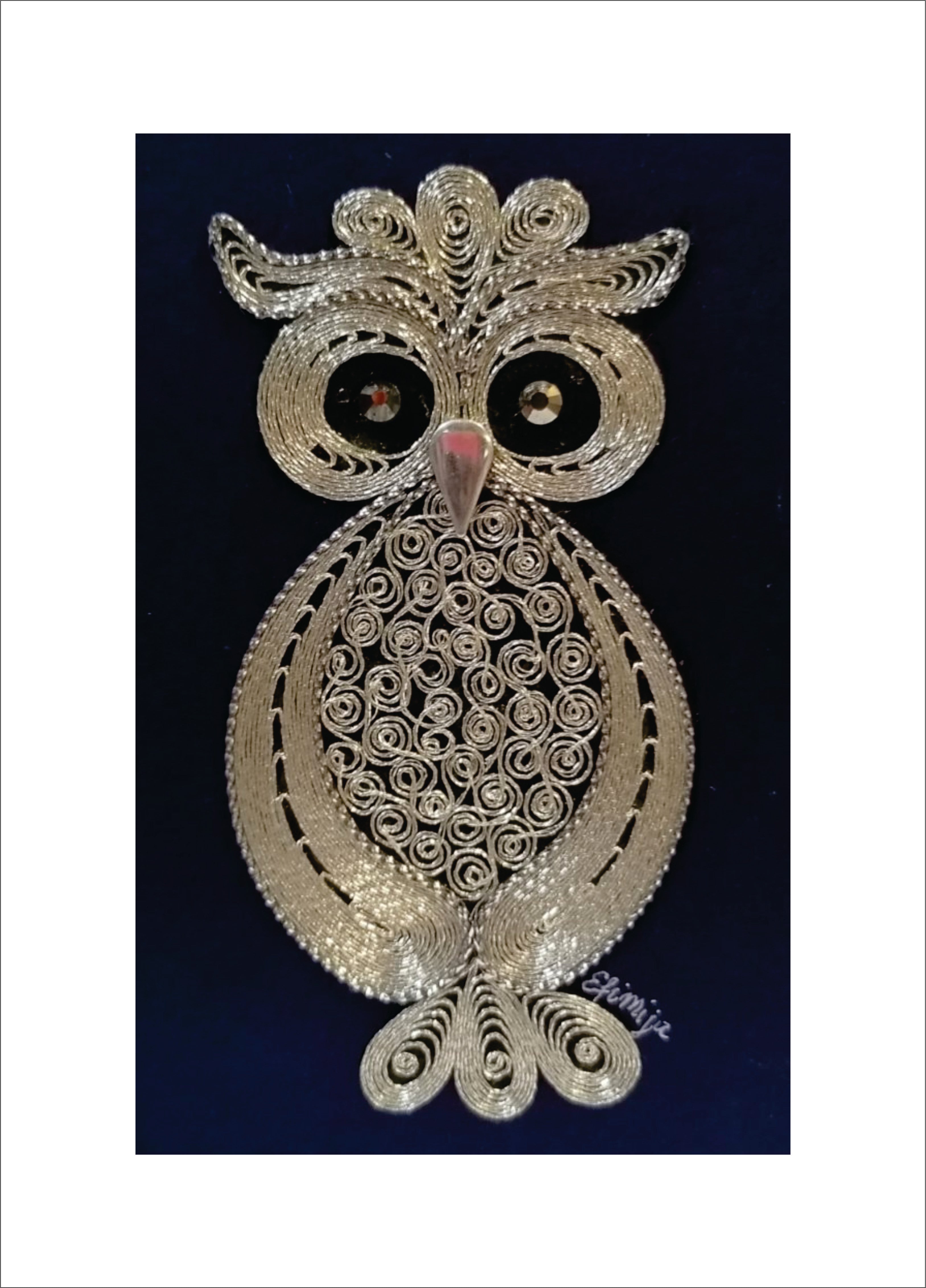 Macedonian Corner Magnet made in filigree technique of card end