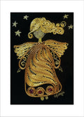 MACEDONIAN CORNER Magnet made in a filigree technique of a heart end with gold