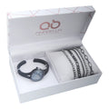 A gift set of clocks and glories, black.