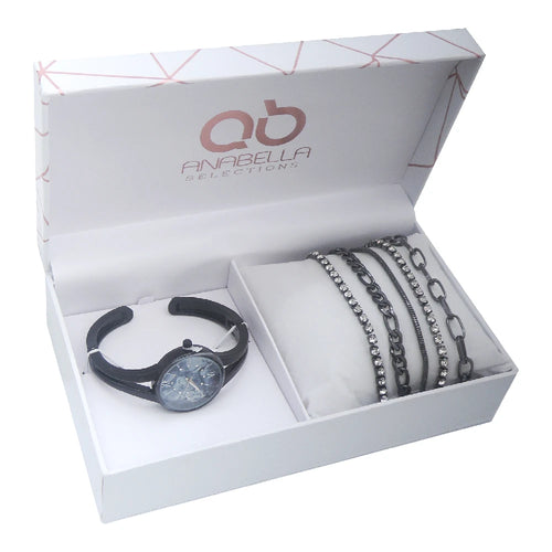 A gift set of clocks and glories, black.