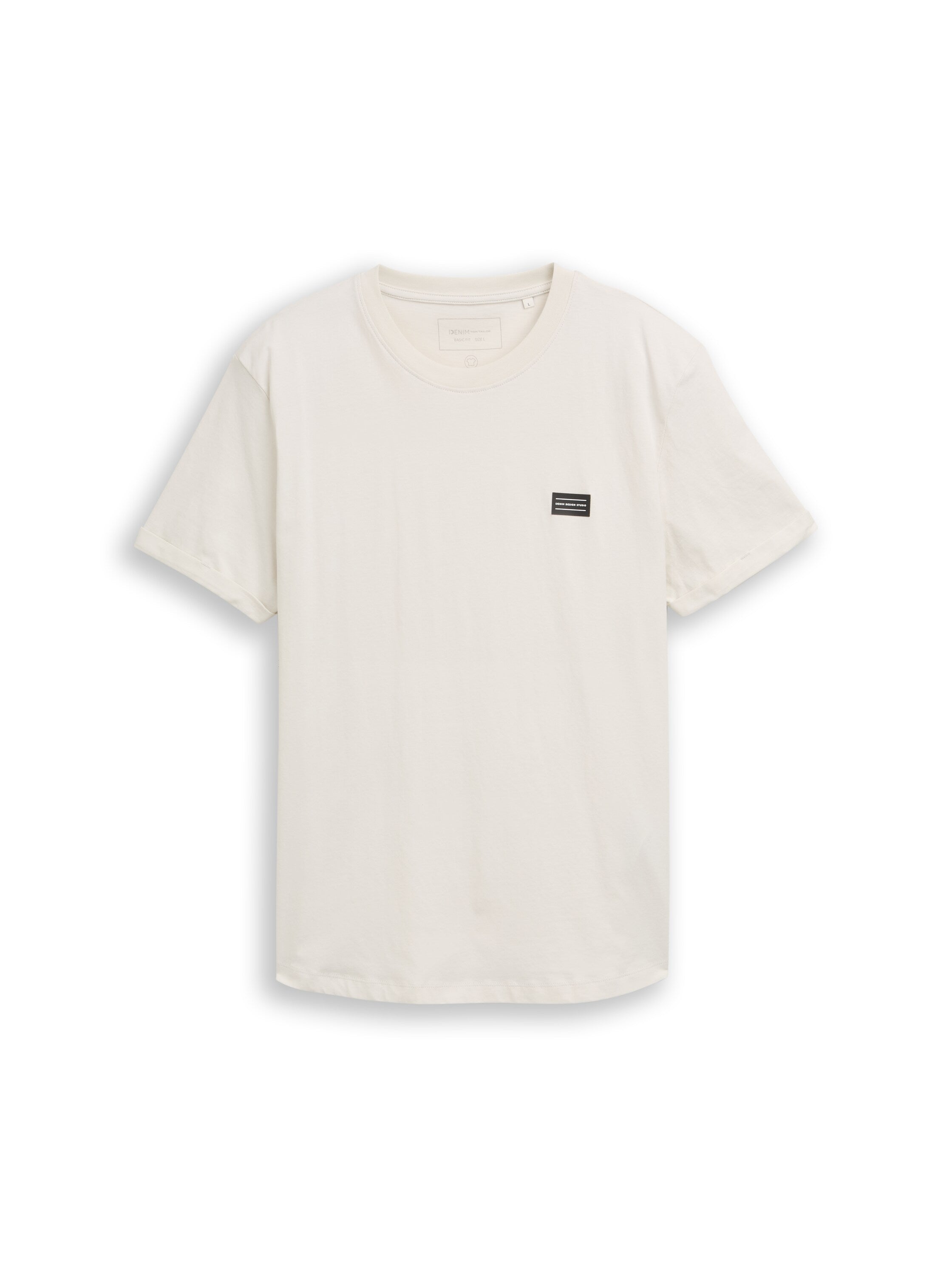 Tom Tailor Denim Basic Male T-shirt - Greyish white