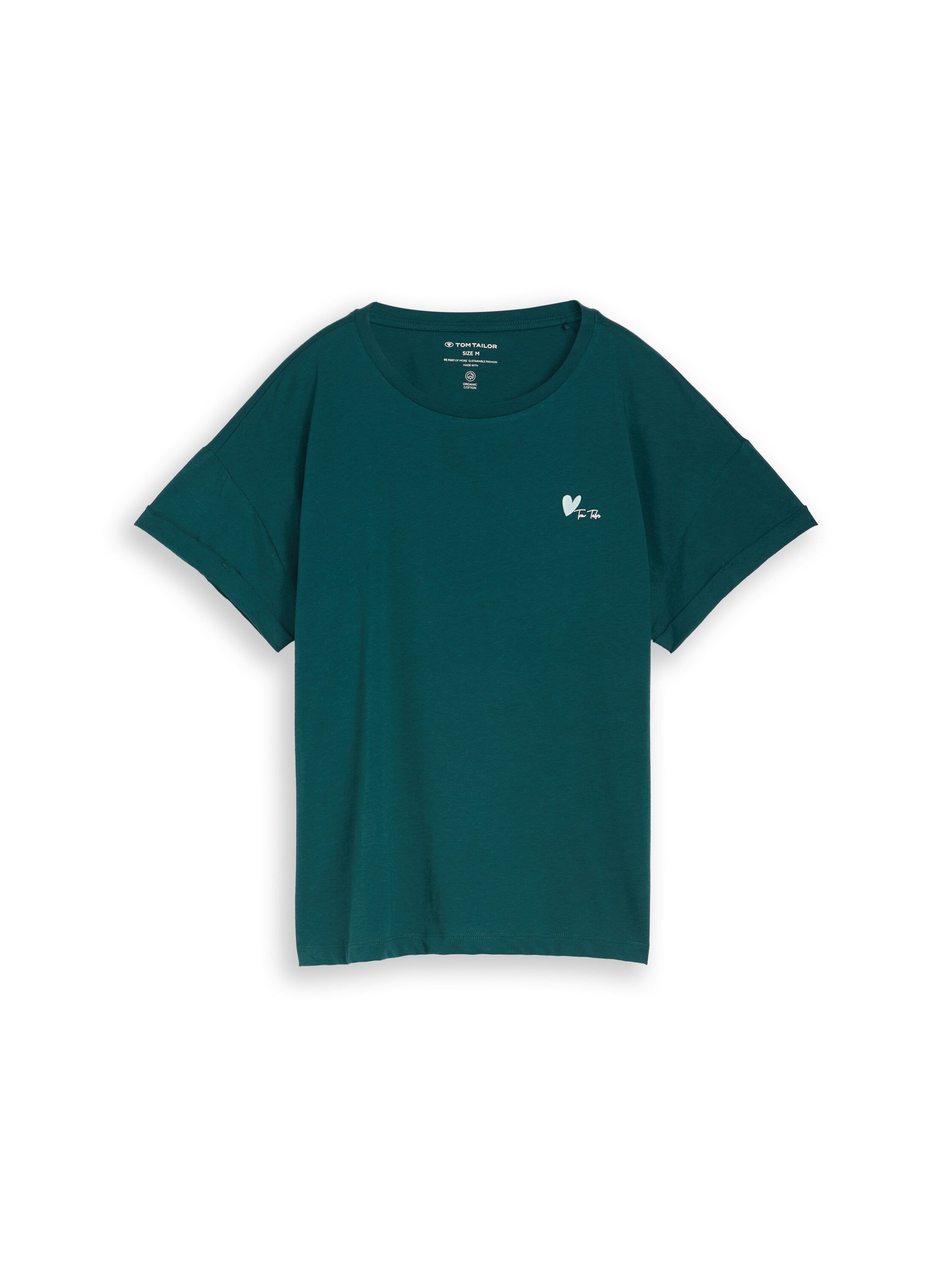 Tom Tailor Women's T-shirt with tie - Deep Meadow Green