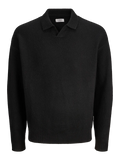 JJ Rebel male jumper JREBSONAR knitted split neck