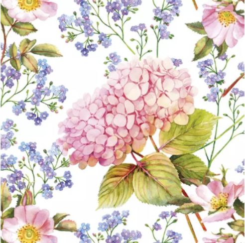 Sulphites 33*33mm 1/20 Hortensian - flower