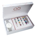Gift Set Handmade Clock and Stripe Balm, Silver