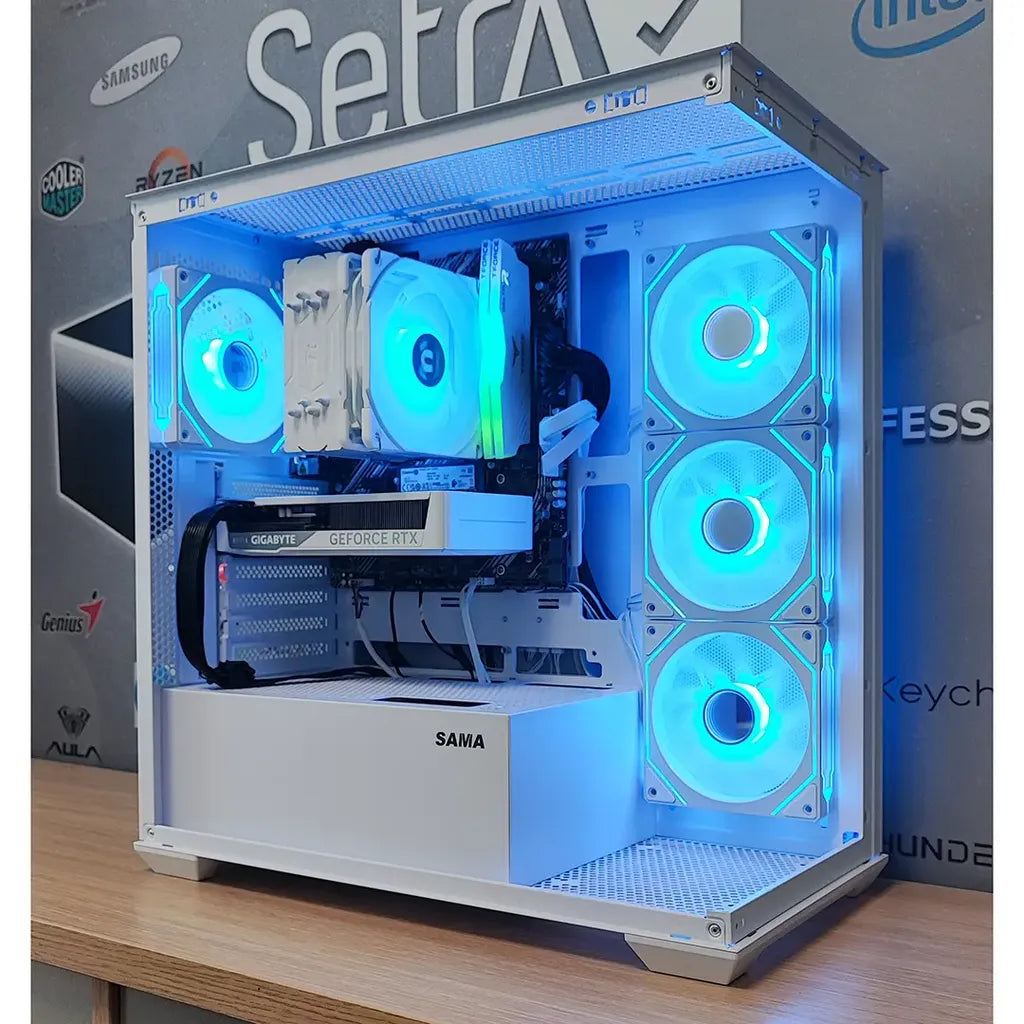 PowerCube, Gaming Desktop Computer, Intel i5-14400F / 32GB DDR5 / NVMe 1TB / RTX 5060 8GB, Cyclops G14 V4 IceCube G3250