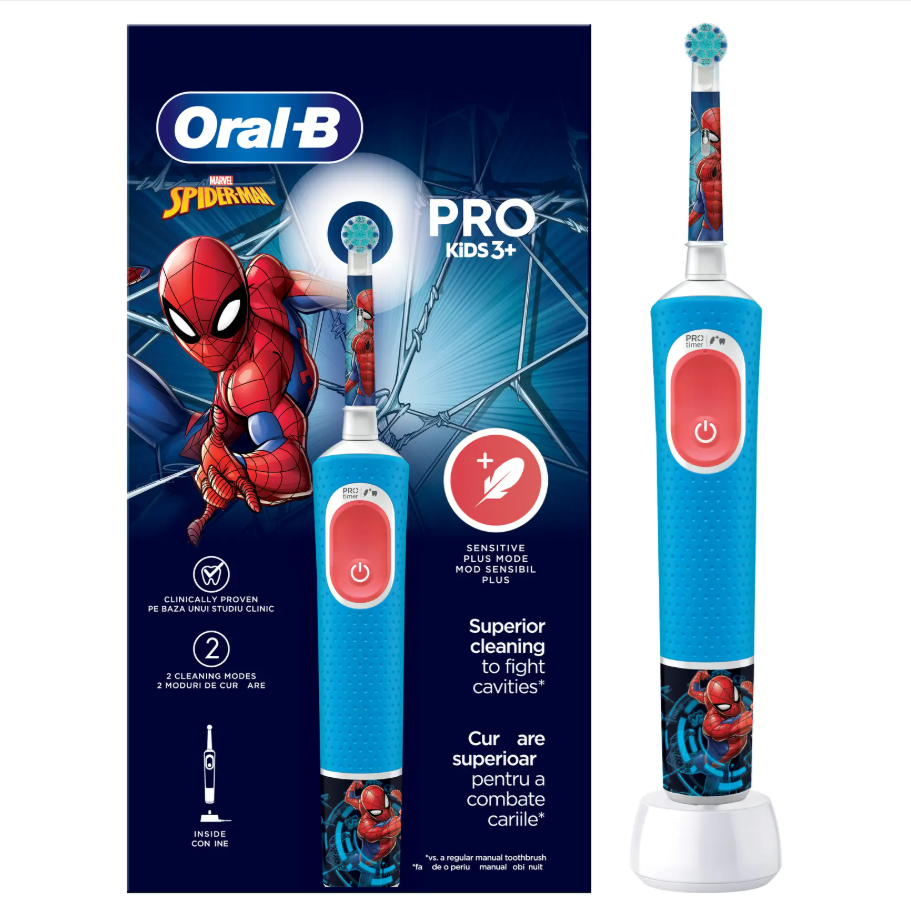 Oralb KIDS 3+ SPIDERMAN - Electric toothbrush for children