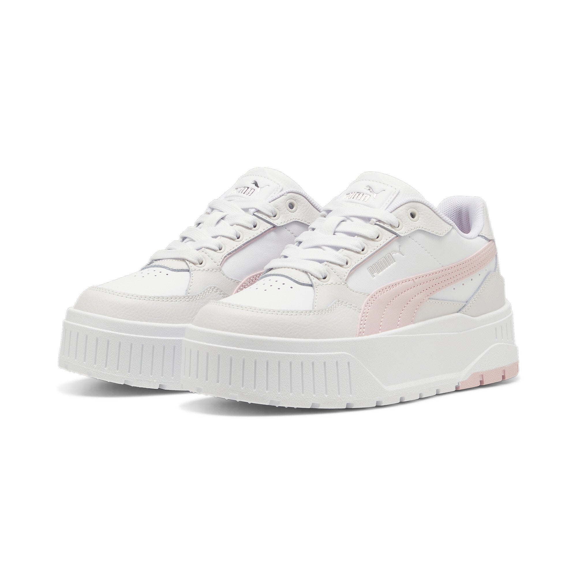 Pumpkin shoes for girls PUMA Carmen II IDOL Jr, 398876-03, white and pink