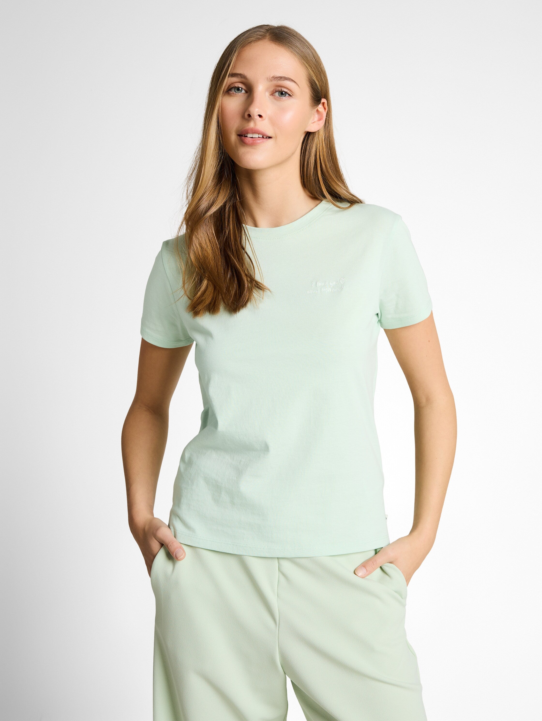 Tom Tailor Women's T-shirt 1050479, with a round cut, mint