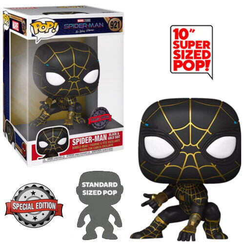 Funko Pop! Jumbo: Spider-Man (Black and Gold Suit) (Special Edition) #921 25cm Figure