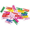 Junior mini clothing sticks Crafty deco, 25 pieces, colored