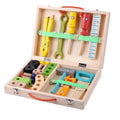 KINDERLINO Wooden suitcase with tools - wagons