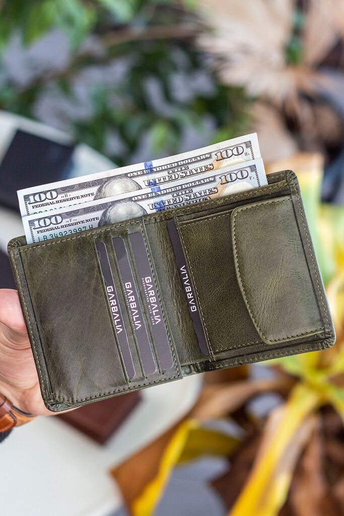 Men's wallet "Bugmore" in Dallas, Olive