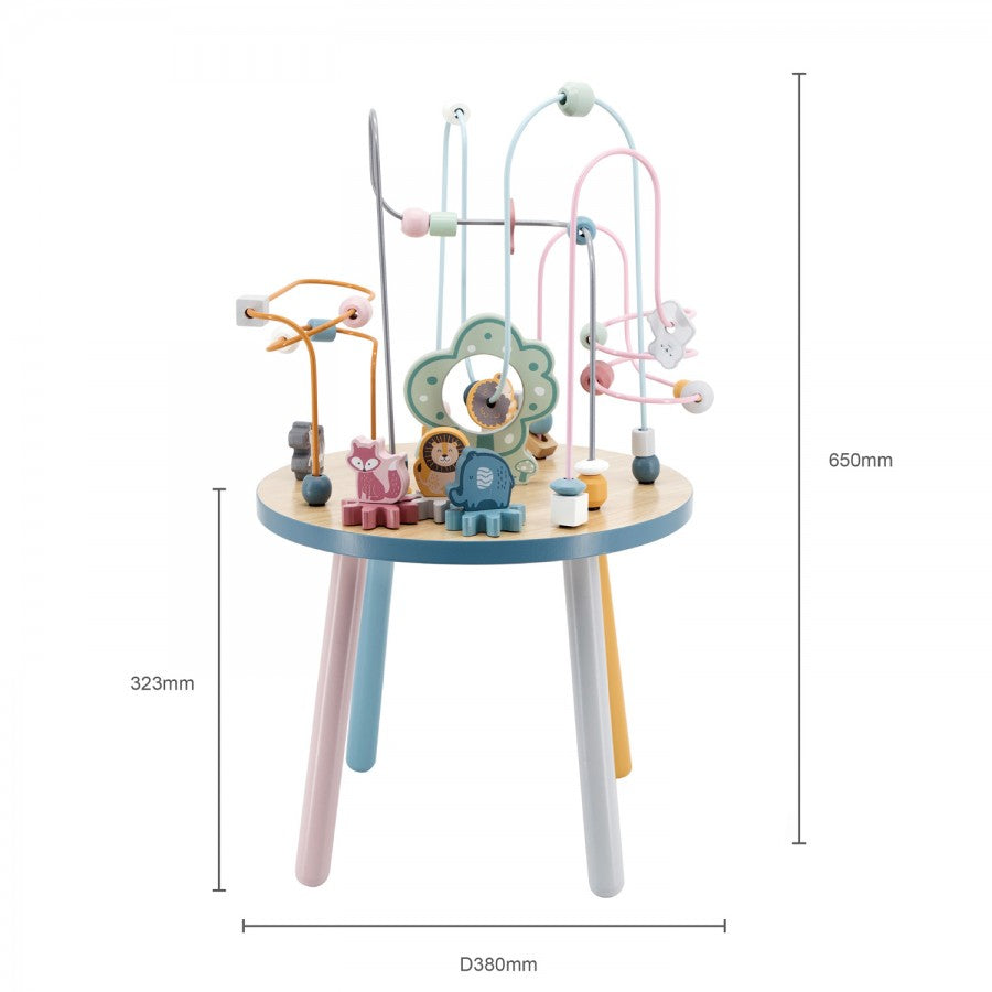POLARB Wooden Table with Activity Wire Beads