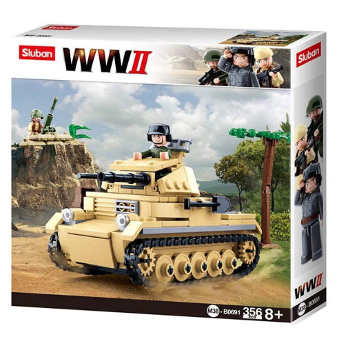 SLUBAN Tank, Small German Tank, 195 parts, WWII, M38-B0691