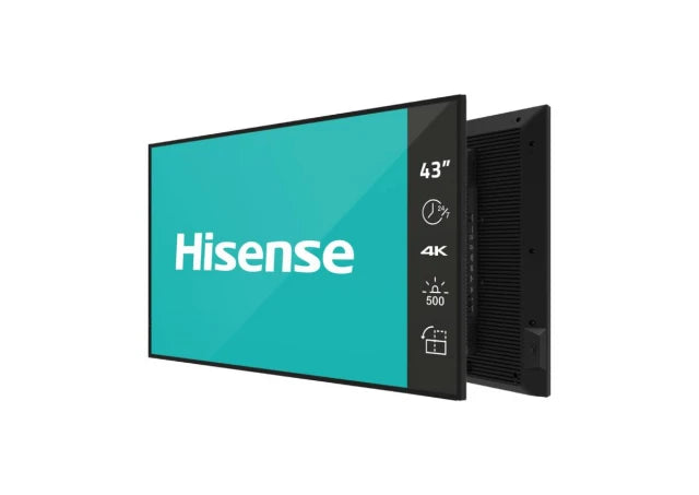 HISENSE 43" 43DM66D 4K UHD 500 thread digital signalling display - working 24/7