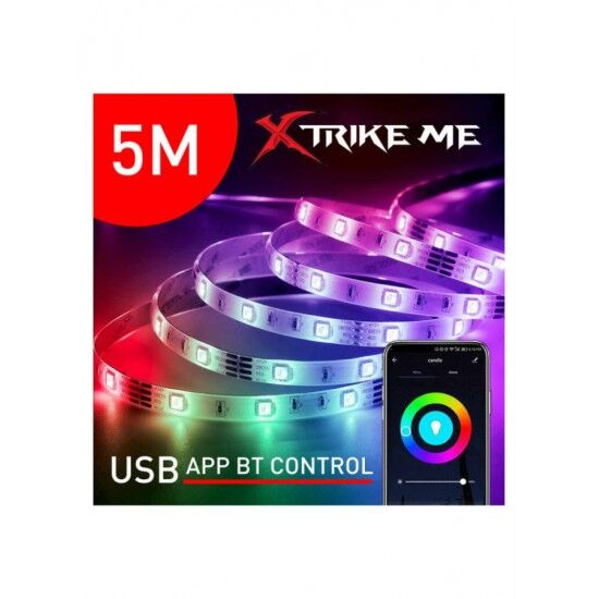 Xtrike Set RGB LED Belt HT-5050 5 m with USB and Bluetooth Controller