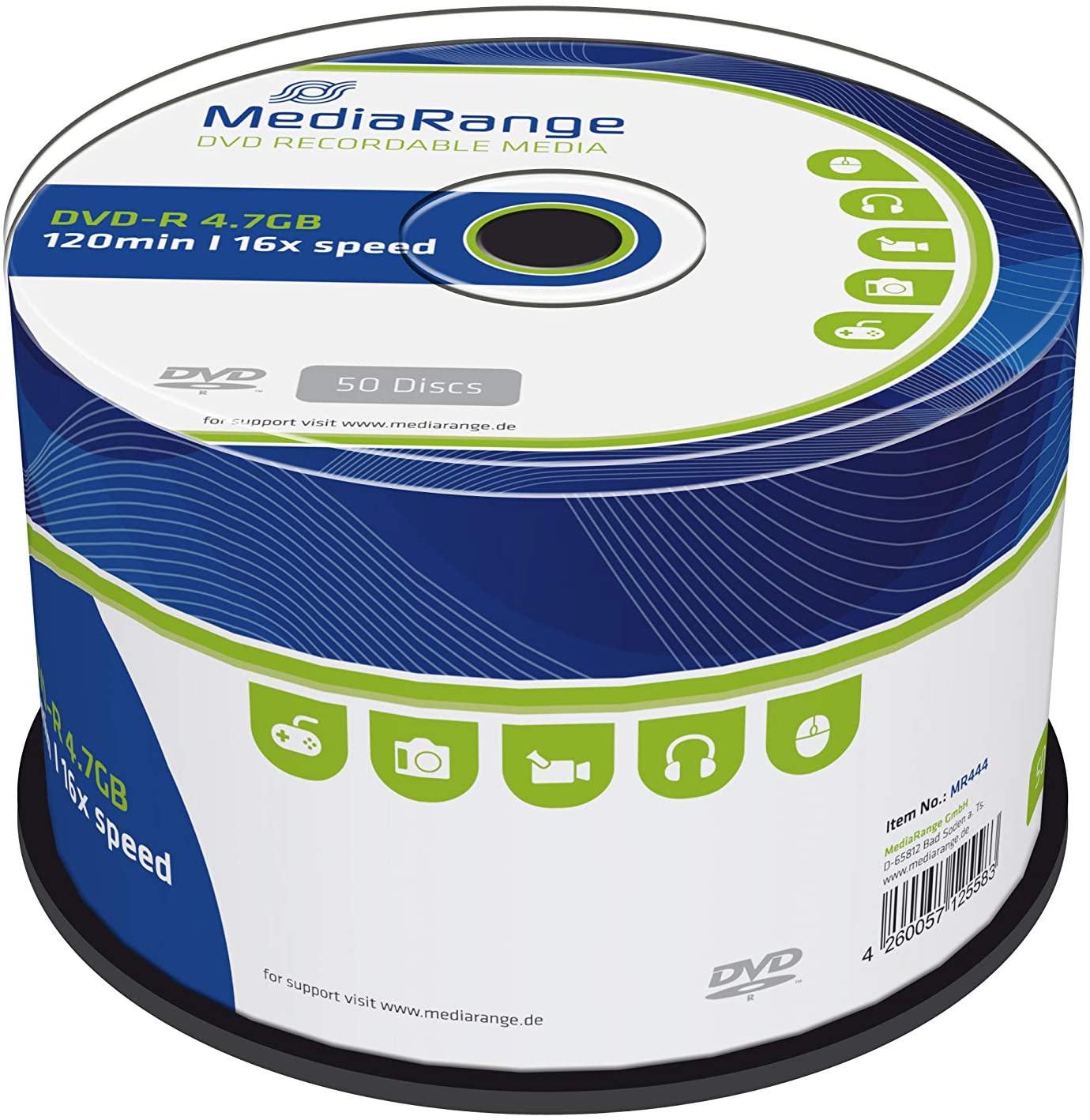 MEDIARANGE DVD-R 16x 1/50 Cake box