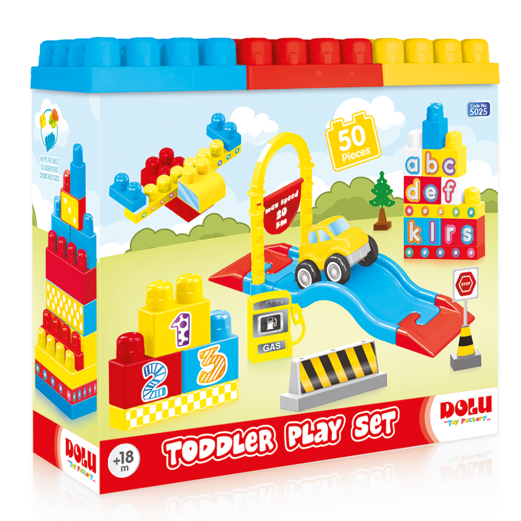 Dolu Set children's bookcases Full Road and Block 50 pieces 502