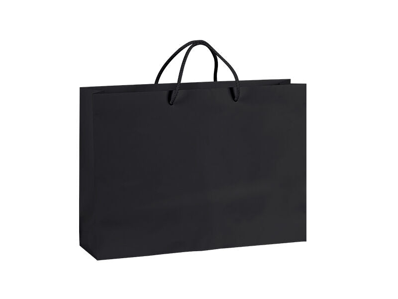 Public Laminated Paper Bag DINA HO Mat 35x24x9 cm, black