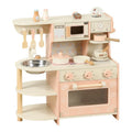 Wooden children's kitchen with accessories