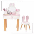 KINDERLINO Wooden toilet table shaped rabbit with chair