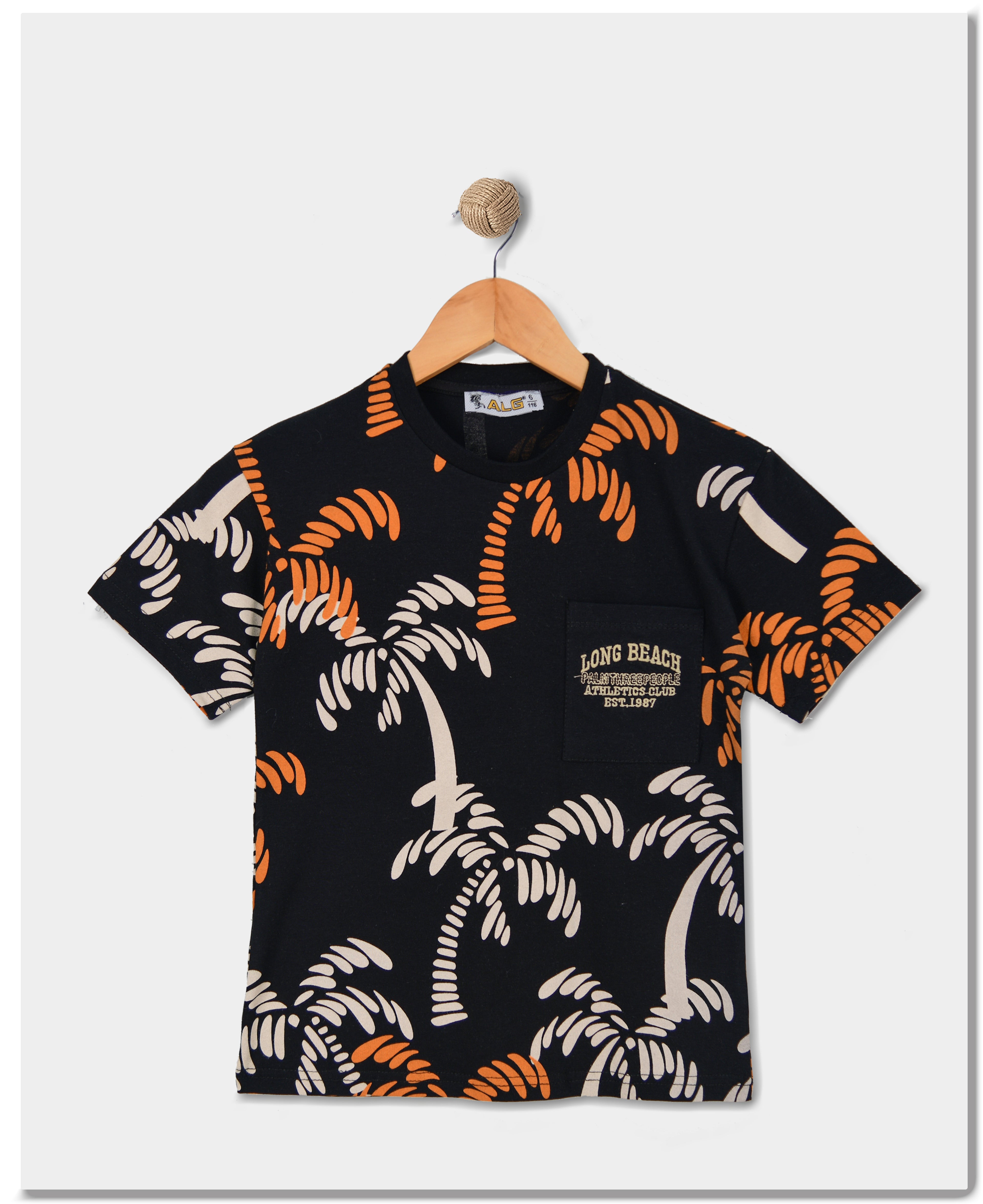 ALG Children's male T-shirt Long Beach black