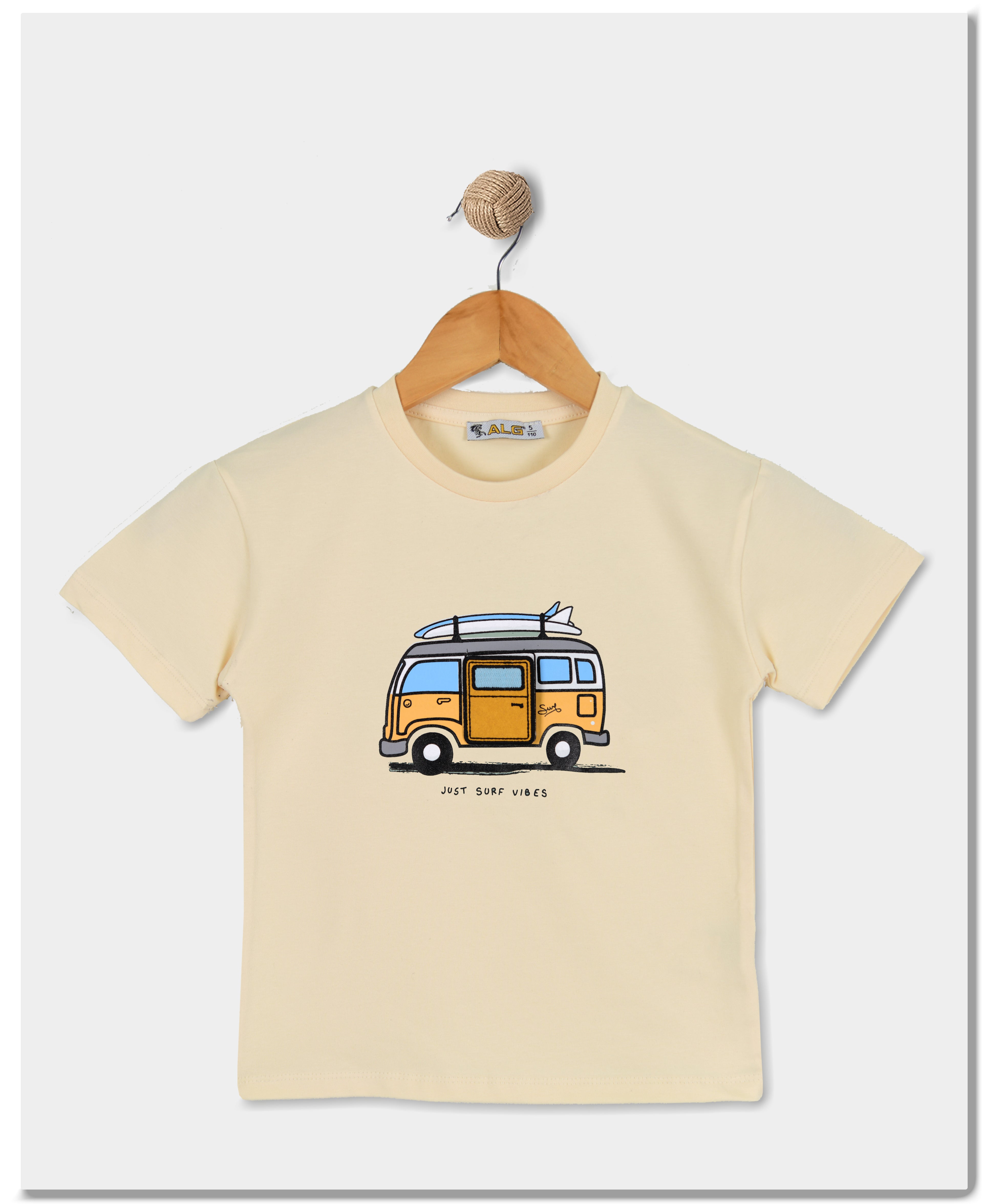 ALG baby male T-shirt just surf vibes cream
