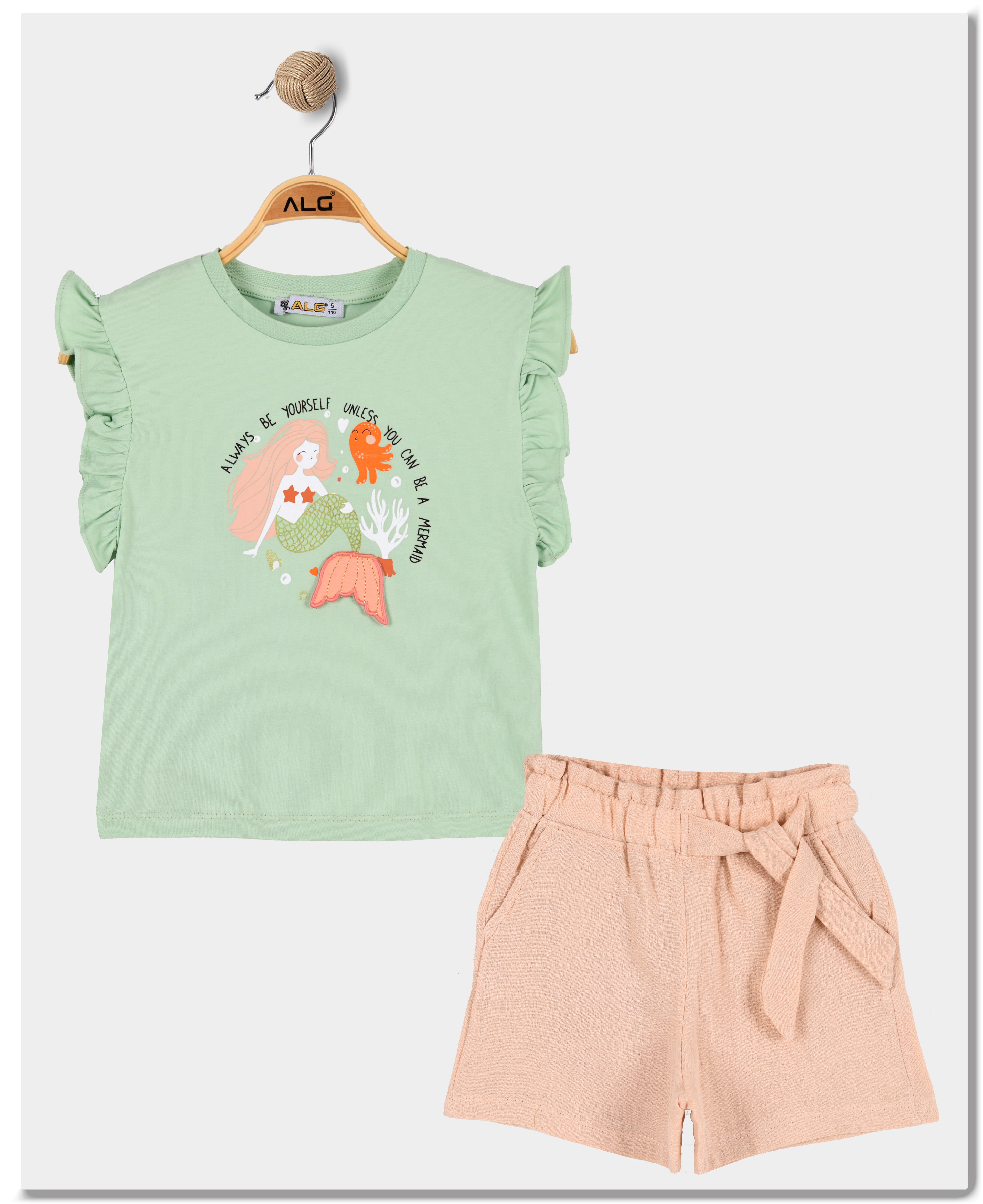 ALG Children's women's set green/pink