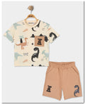ALG Children's men's kit Fun in the sun cream/coffee