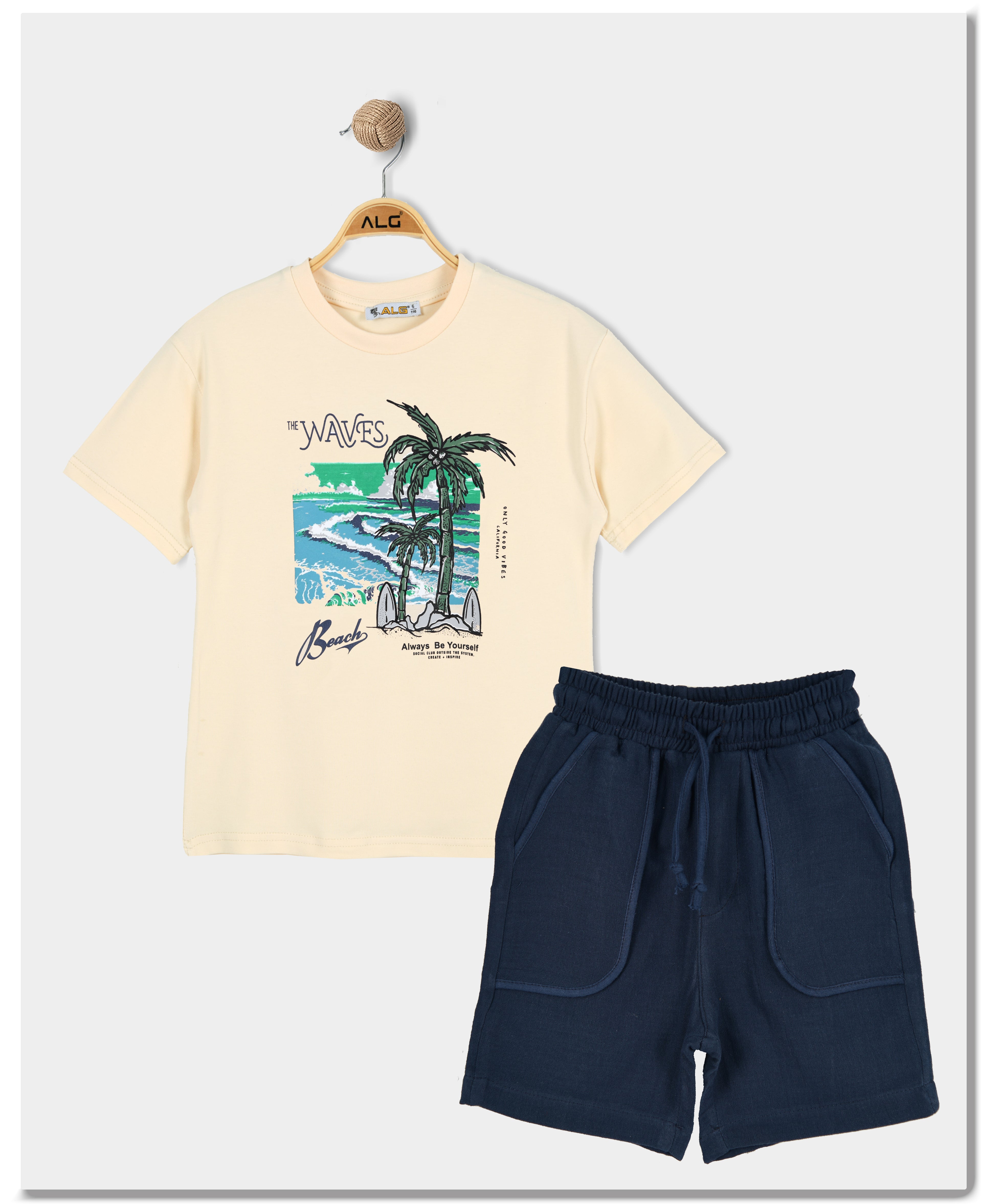 ALG Children's male set The Waves cremated / blue