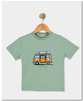 ALG Child male T-shirt just surf vibes green