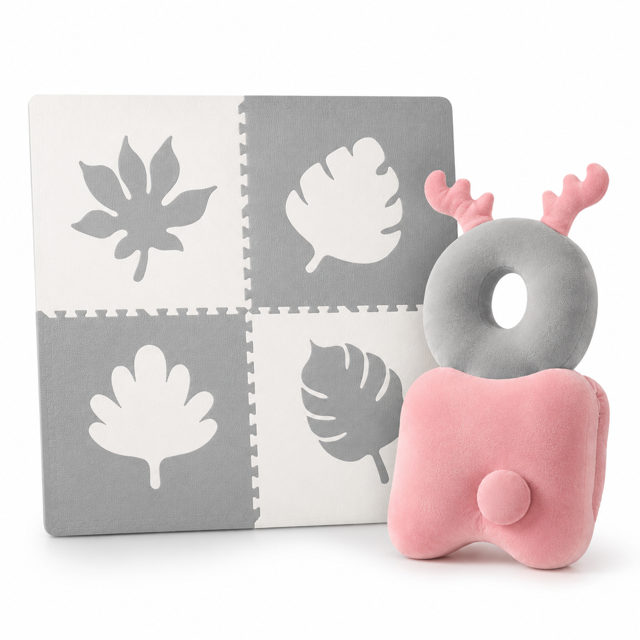 Comfort and safe play kit - MoMi Playing Floor + BabyJam Protective Pillow