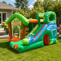 HAPPY HOP Castle - trombone Jungle Fun Giraffe with tobago, 350 x 340 x 245 cm