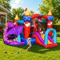 HAPPY HOP Castle Tromboline Search for the Dragon with Tobogan 350x350x245cm