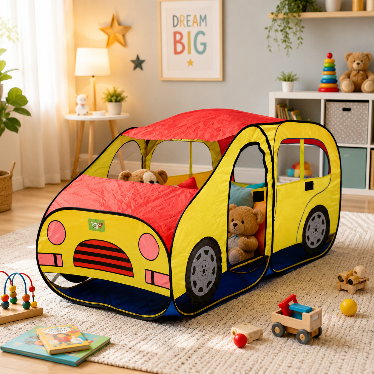 Children's Pop Up Shed - Car for Indoor and Outdoor Use