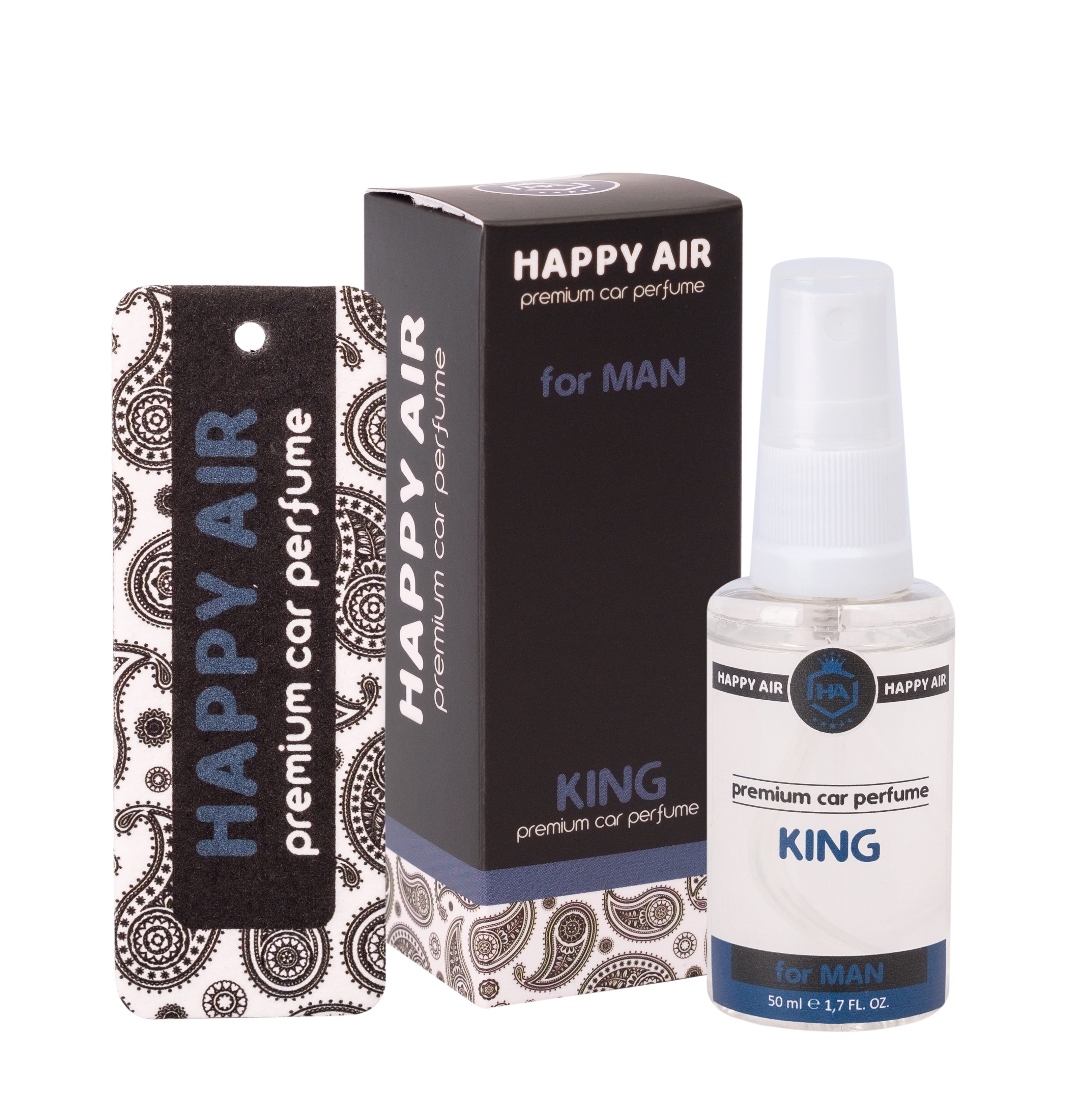 HAPPY AIR PREMIUM 50ml car perfume KING for MAN (inspired by KING D&G)