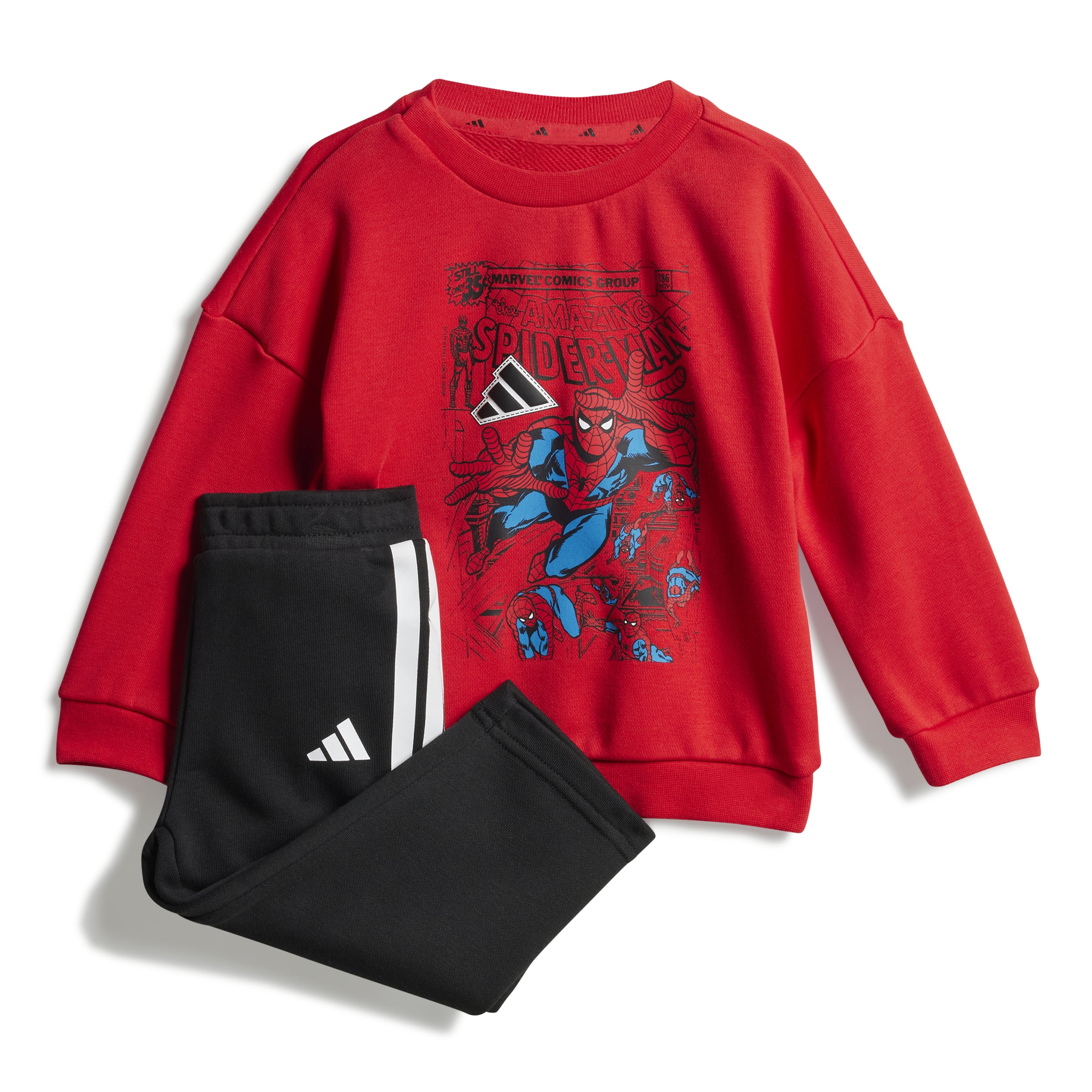Adidas Kids' Marvel Set Blue and Low Coach, JV7371, Red and Black