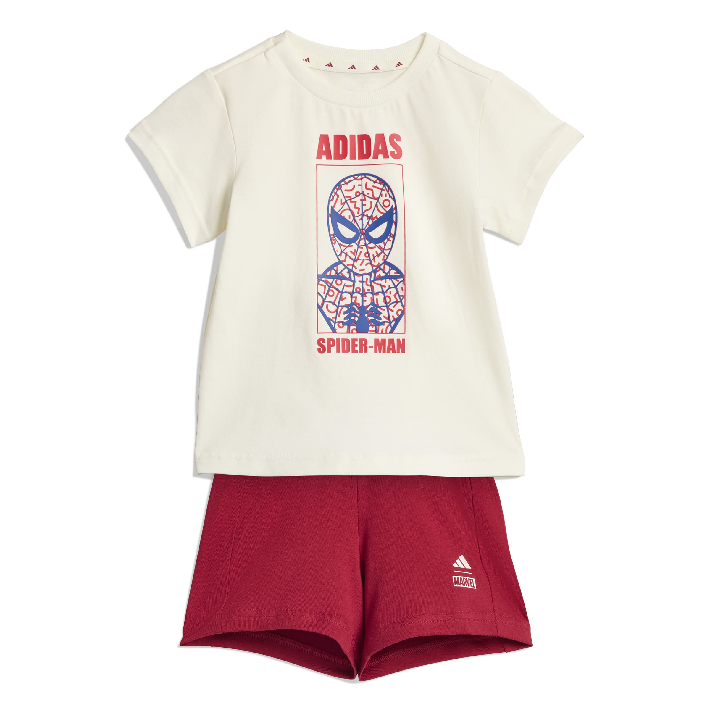 Adidas kit for boys I Mrvl Sm T set JZ3550, white-red