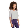 Adidas shirt for girls Jg Glam T KA9887, with short sleeves, light gray