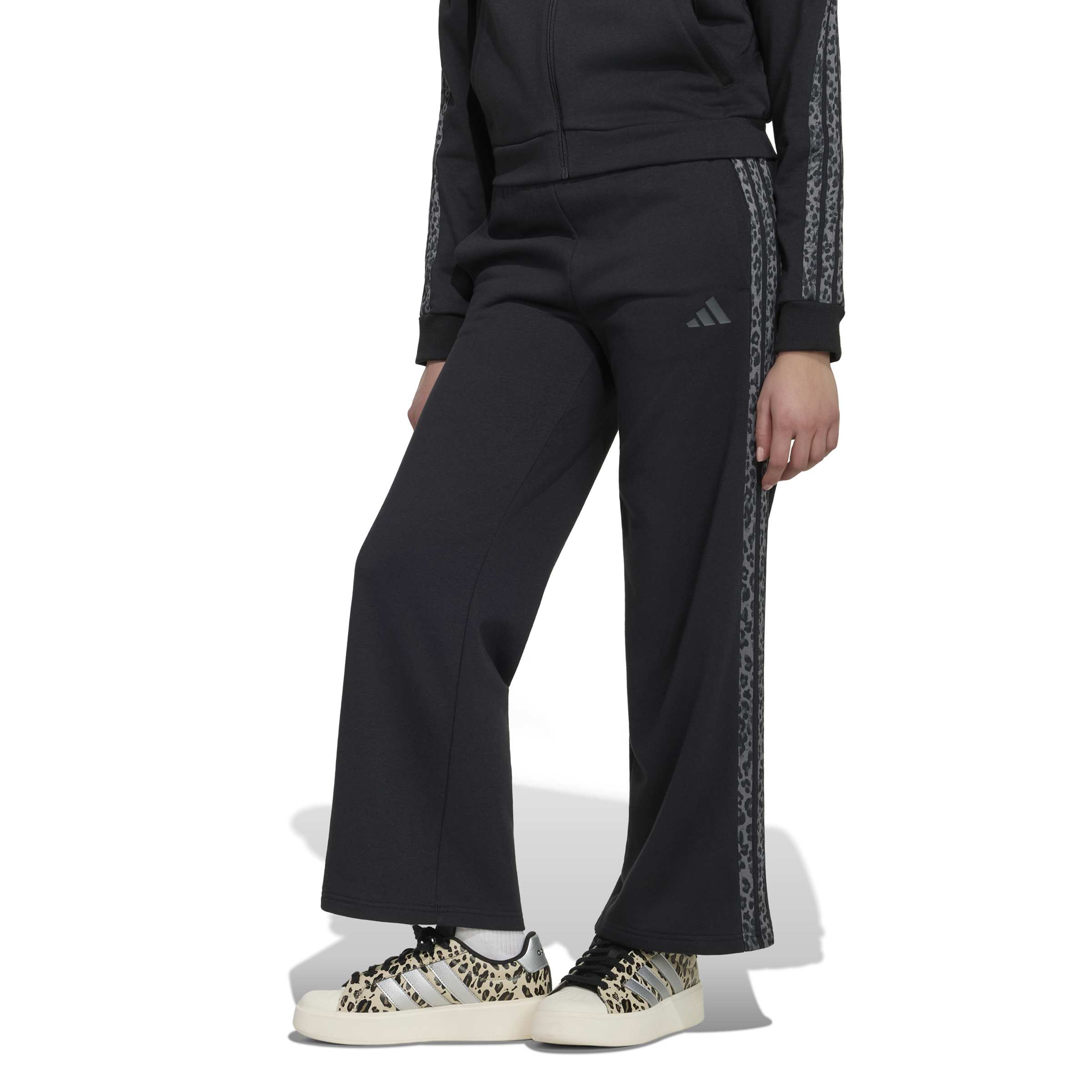 Adidas trainers for girls with animal trousers JG AN 3S FT PT, KC7199, black