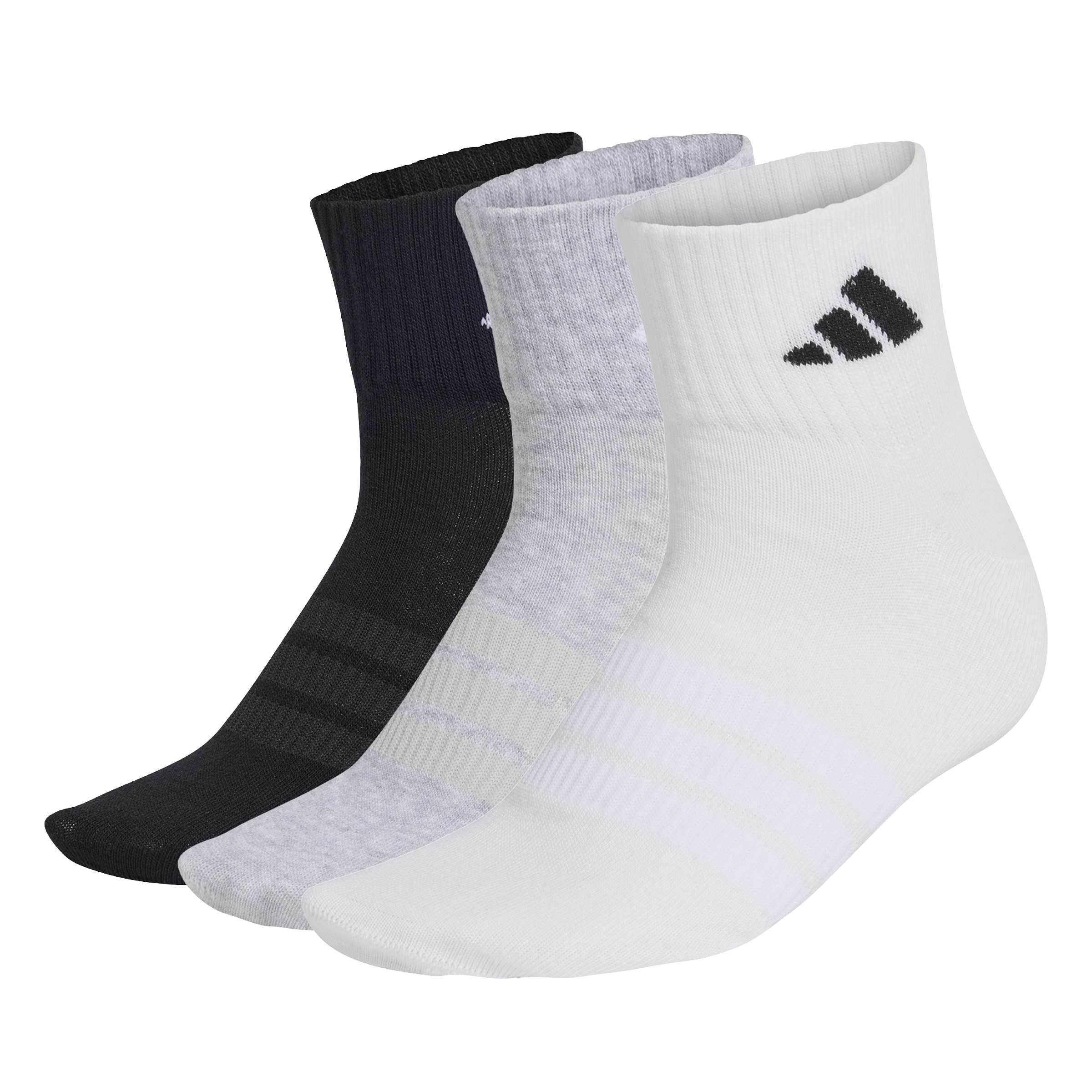 Adidas Shoes T ESS ANK 3P KC9614, Black, white and gray