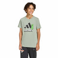 Adidas J Mc Tr shirt for boys KD6873, with short sleeves, light green