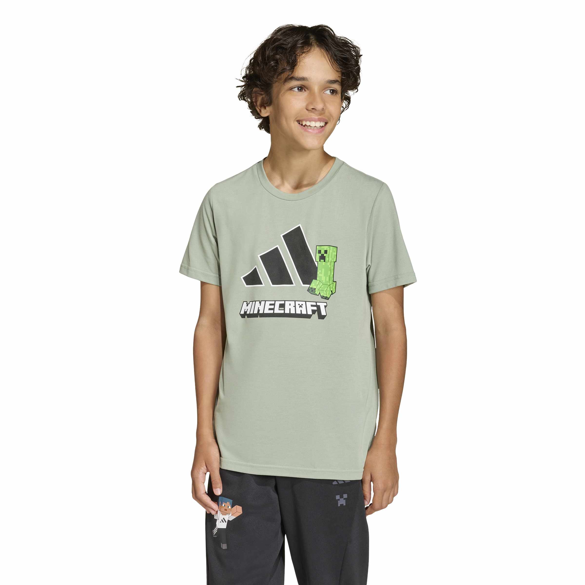 Adidas J Mc Tr shirt for boys KD6873, with short sleeves, light green