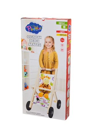 PlayWood Wooden Carriage for Dolls