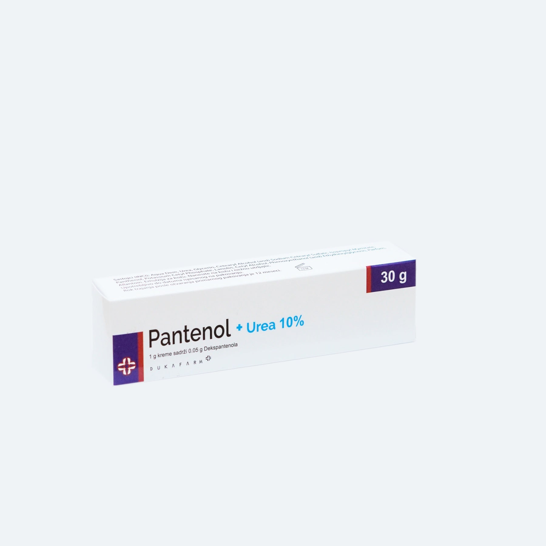 Ducafarm Panthenol with urea 10%, 30 grams.